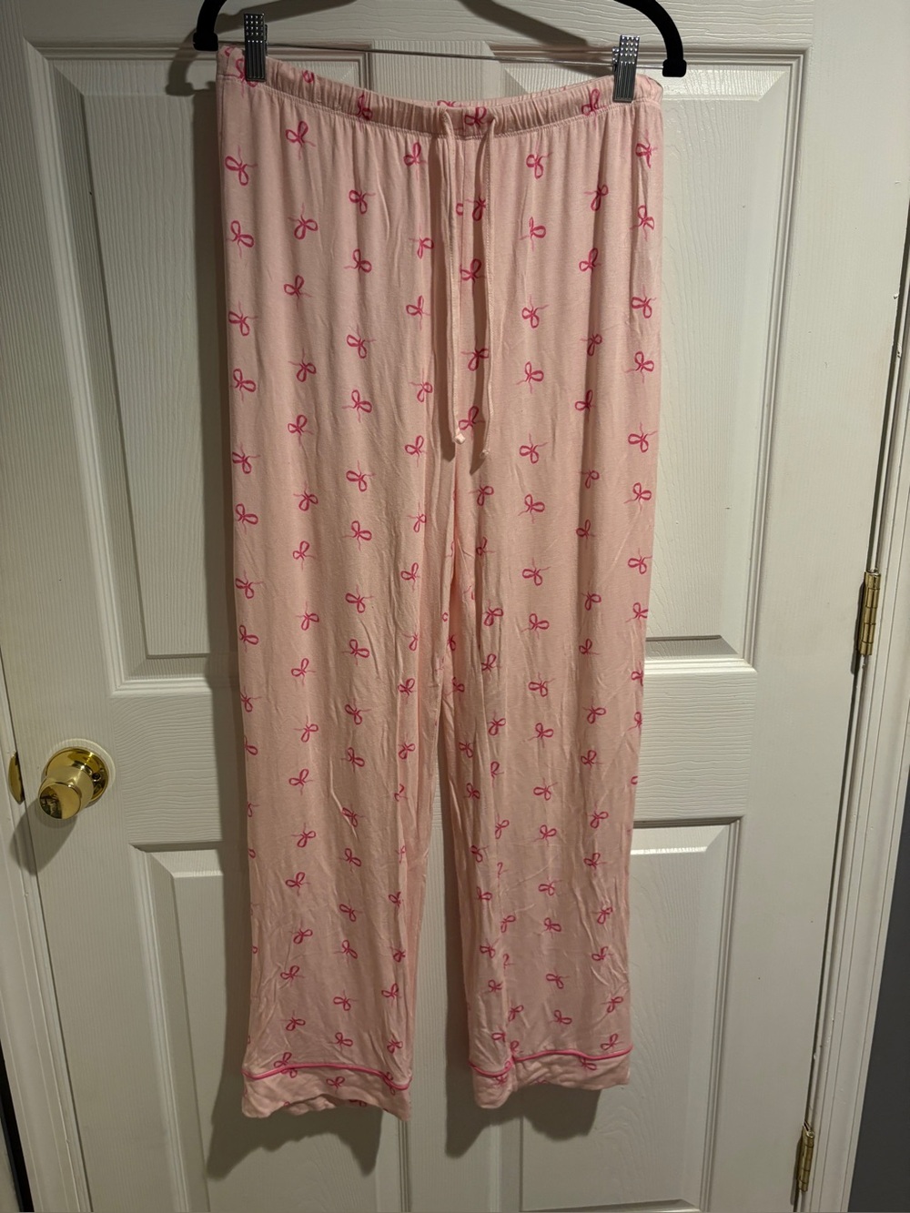 Shabby Chic Light Pink Bow-Print Pajama Pants